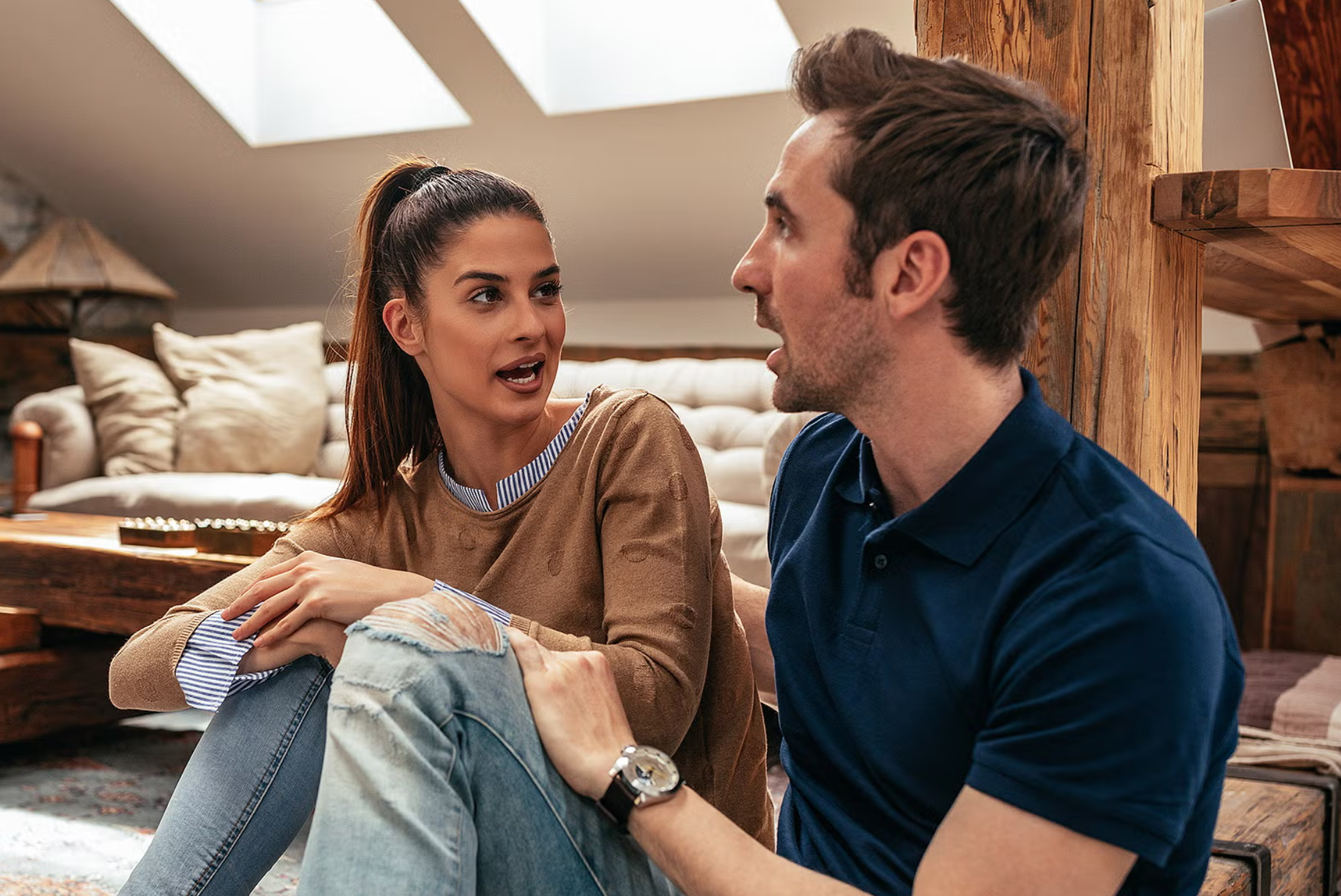 couple discussing how they can save money with a prenup